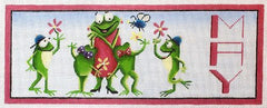 Rebecca Wood Designs May Frogs Needlepoint Canvas