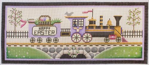 Rebecca Wood Designs Easter Train Needlepoint Canvas