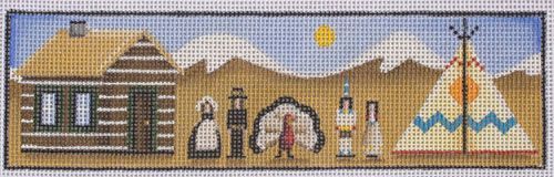 Rebecca Wood Designs Thanksgiving Tiny Needlepoint Canvas