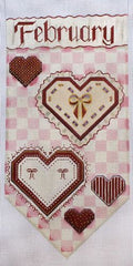 Rebecca Wood Designs February Banner Needlepoint Canvas