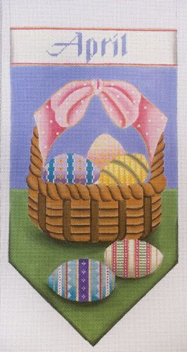 Rebecca Wood Designs April Banner Needlepoint Canvas