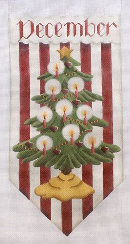 Rebecca Wood Designs December Banner Needlepoint Canvas