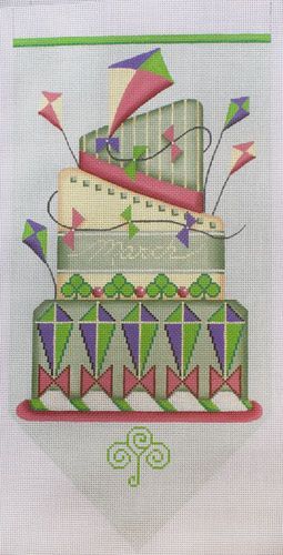 Rebecca Wood Designs Mar. Banner Cake Needlepoint Canvas