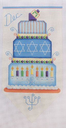 Rebecca Wood Designs Judaic Banner Cake Needlepoint Canvas