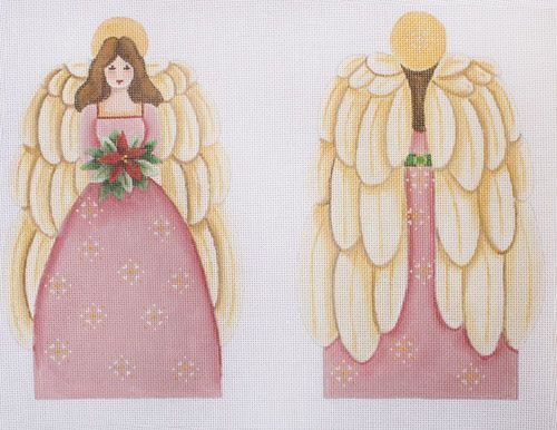 Rebecca Wood Designs Mauve Angel Topper Needlepoint Canvas