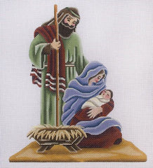 Rebecca Wood Designs Mary, Joseph & Jesus Needlepoint Canvas