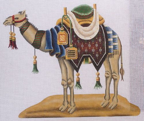 Rebecca Wood Designs Red Camel Needlepoint Canvas