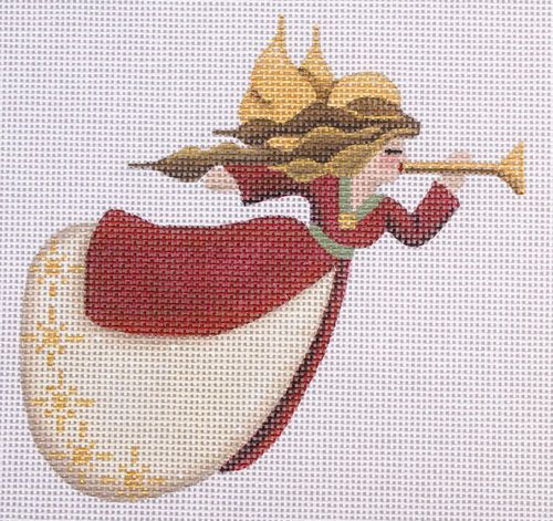 Rebecca Wood Designs Basket-Angel Needlepoint Canvas