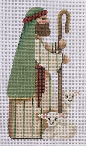 Rebecca Wood Designs Basket-Shepherd Needlepoint Canvas