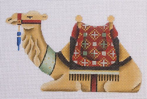 Rebecca Wood Designs Basket-Red Camel Needlepoint Canvas