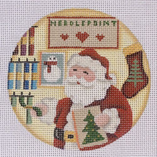 Rebecca Wood Designs Shopping for Mrs. Clause Needlepoint Canvas