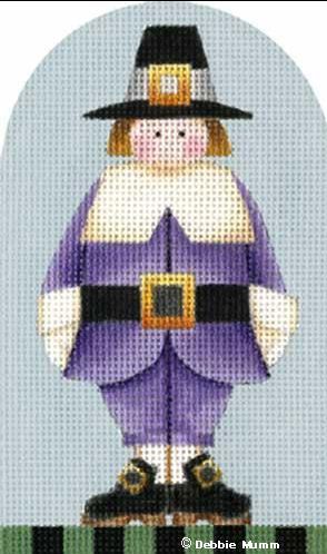 Melissa Shirley Designs Debbie Mumm Pilgrim Boy Needlepoint Canvas