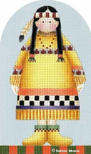 Melissa Shirley Designs Indian Girl DM Needlepoint Canvas