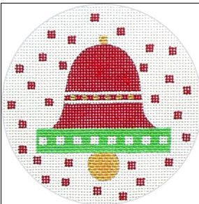 Melissa Shirley Designs Bell Christmas Ornament Needlepoint Canvas