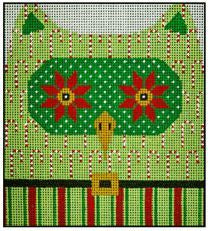 JP Needlepoint Christmas Hooter with Candy Canes Needlepoint Canvas
