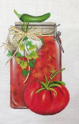 Melissa Shirley Designs Tomatoes, Canned Needlepoint Canvas