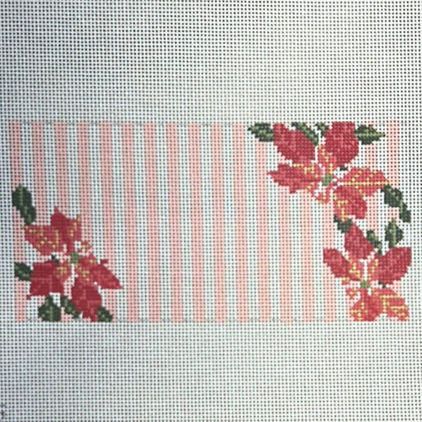 The Gingham Stitchery Kate Woodward Poinsettia Insert Needlepoint Canvas