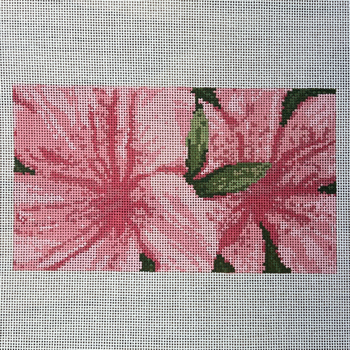 The Gingham Stitchery Krissy Johnson Designs Azalea Eyeglass Case Insert Needlepoint Canvas