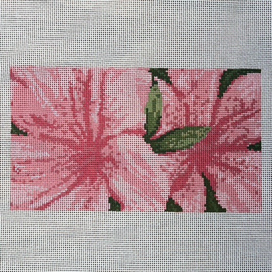 The Gingham Stitchery Krissy Johnson Designs Azalea Eyeglass Case Insert Needlepoint Canvas