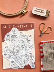 M Creative J Veggie Delight Peel Stick and Stitch Embroidery Patterns