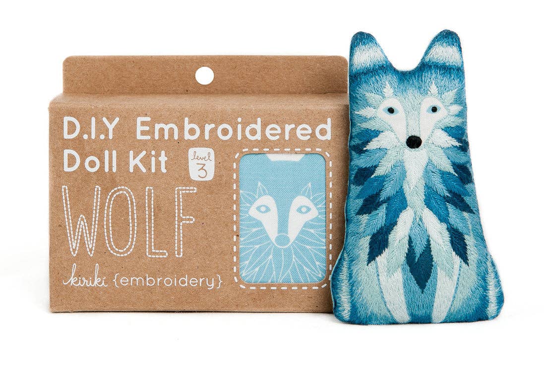 Kiriki Press Wolf Doll Embroidery Kit