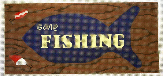 Vallerie Needlepoint Gallery Gone Fishing Needlepoint Canvas