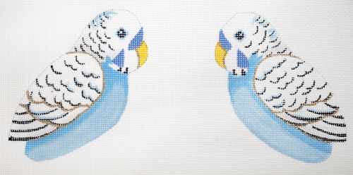 Labors of Love Blue Budgie Clip-on Bird Needlepoint Canvas