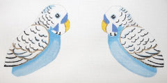 Labors of Love Blue Budgie Clip-on Bird Needlepoint Canvas