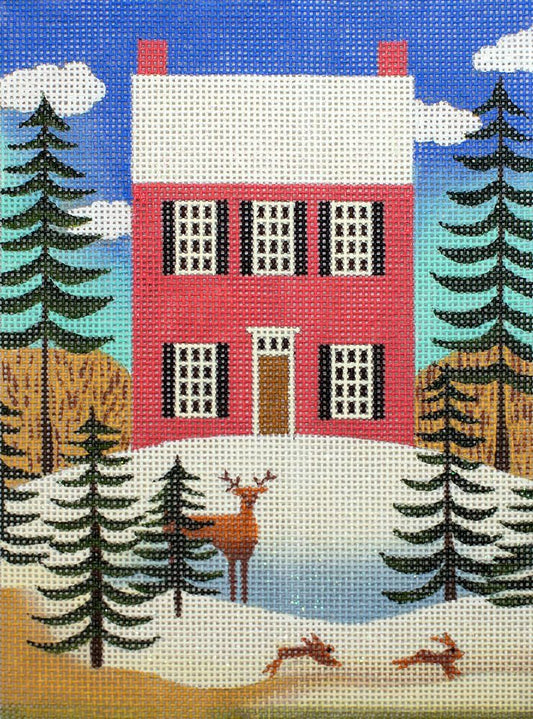 Painted Pony Designs Playing in the Snow Needlepoint Canvas