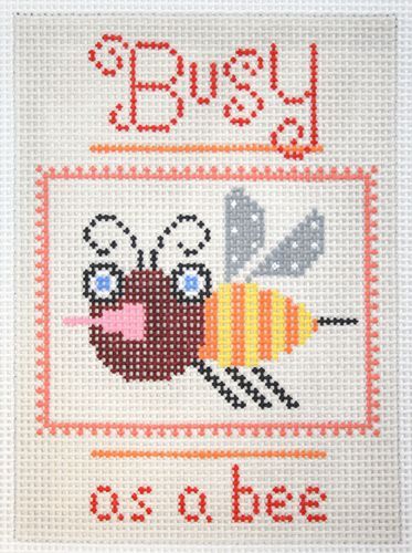 Birds of a Feather Busy as a Bee Needlepoint Canvas