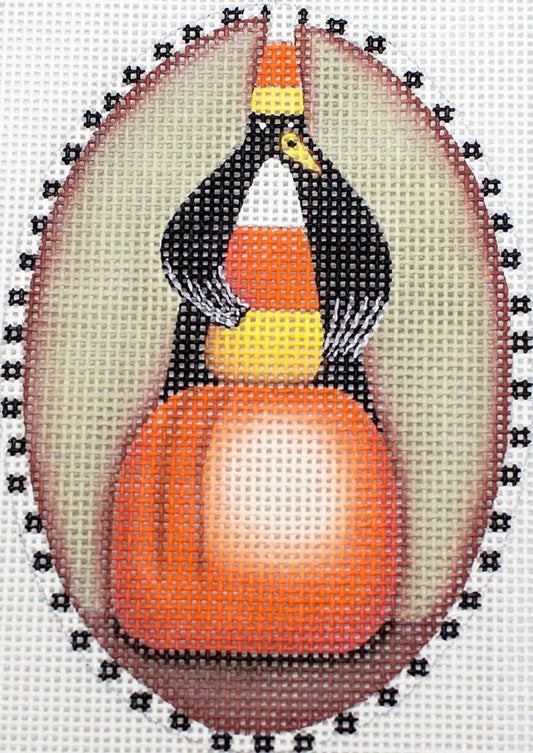 Painted Pony Designs Candy Corn Crow Needlepoint Canvas