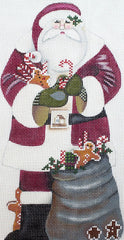 Painted Pony Designs Sugar & Spice Santa Needlepoint Canvas