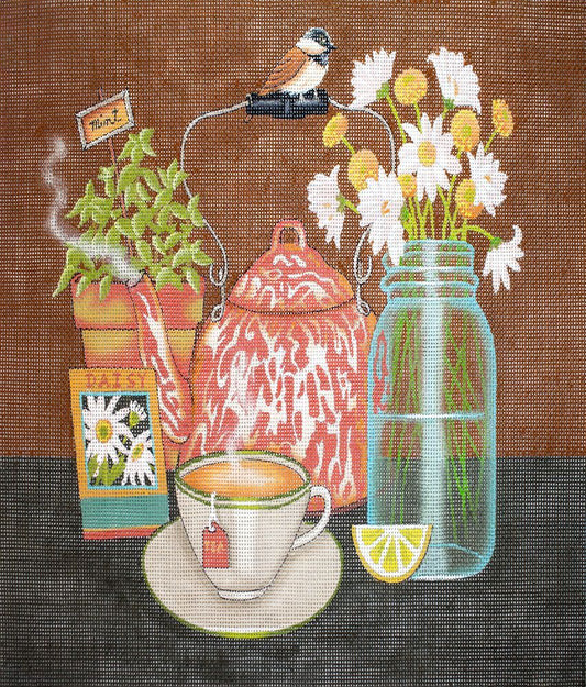 Painted Pony Designs Meadow Tea Needlepoint Canvas