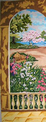 Barbara Russell Fantasy Garden: Left Panel Needlepoint Canvas