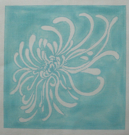 Barbara Russell Designs Barbara's Mum: blue background Needlepoint Canvas