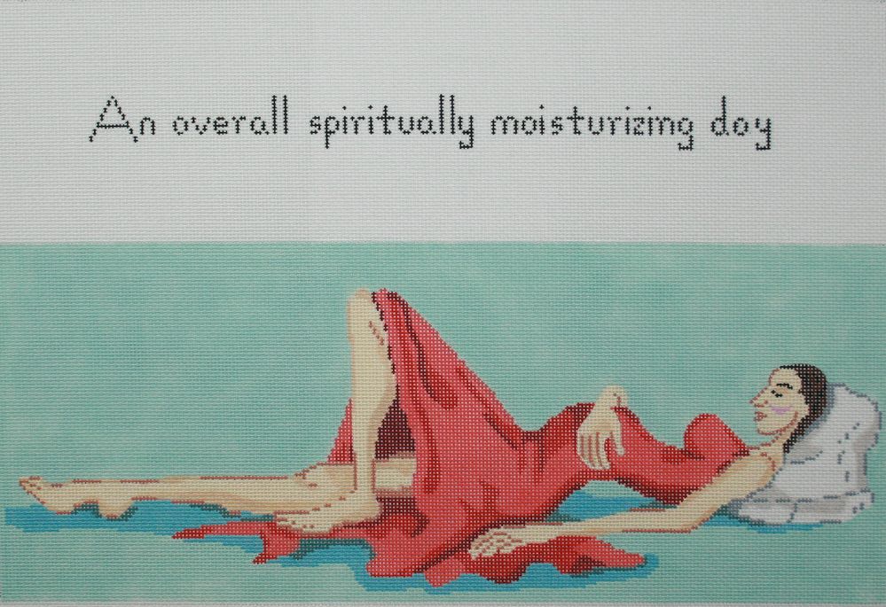 Barbara Russell Spiritually Moisturizing Day Needlepoint Canvas