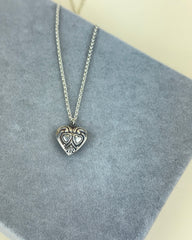 Vintage Sterling Silver Puffy Heart Charms