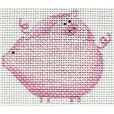 Rebecca Wood Designs Pig Mini Needlepoint Canvas