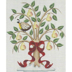 Rebecca Wood Designs Partridge In A Tree Mini Needlepoint Canvas