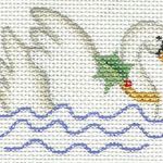 Rebecca Wood Designs Swans Mini Needlepoint Canvas