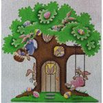 Rebecca Wood Designs Easter Tree Needlepoint Canvas