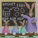 Rebecca Wood Designs Easter Bunny School Needlepoint Canvas