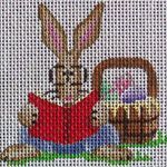 Rebecca Wood Designs Nerd Bunny Needlepoint Canvas