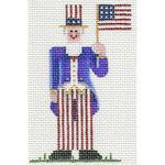 Rebecca Wood Designs Uncle Sam Needlepoint Canvas