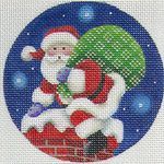 Rebecca Wood Designs Down the Chimney 17GRW Needlepoint Canvas