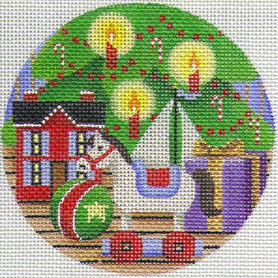 Rebecca Wood Designs Toys under the Tree Needlepoint Canvas