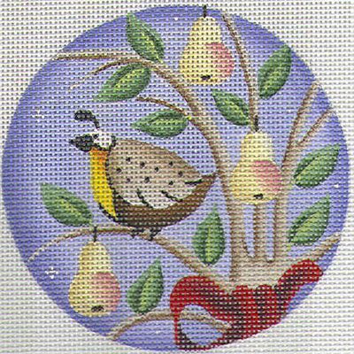 Rebecca Wood Designs Partridge In A Tree Mini Needlepoint Canvas