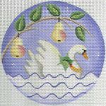 Rebecca Wood Designs Swans Mini Needlepoint Canvas