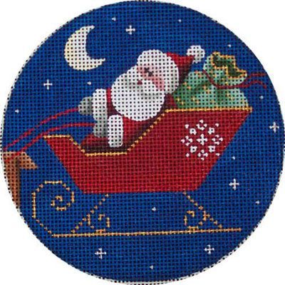 Rebecca Wood Designs Sky Sleigh Needlepoint Canvas