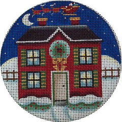 Rebecca Wood Designs Christmas House Needlepoint Canvas